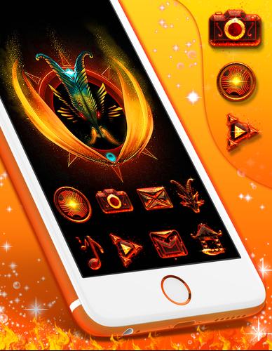 Fire Dragon Launcher Theme