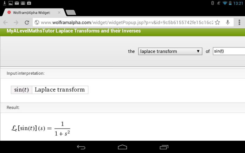 Laplace Transforms Calculator