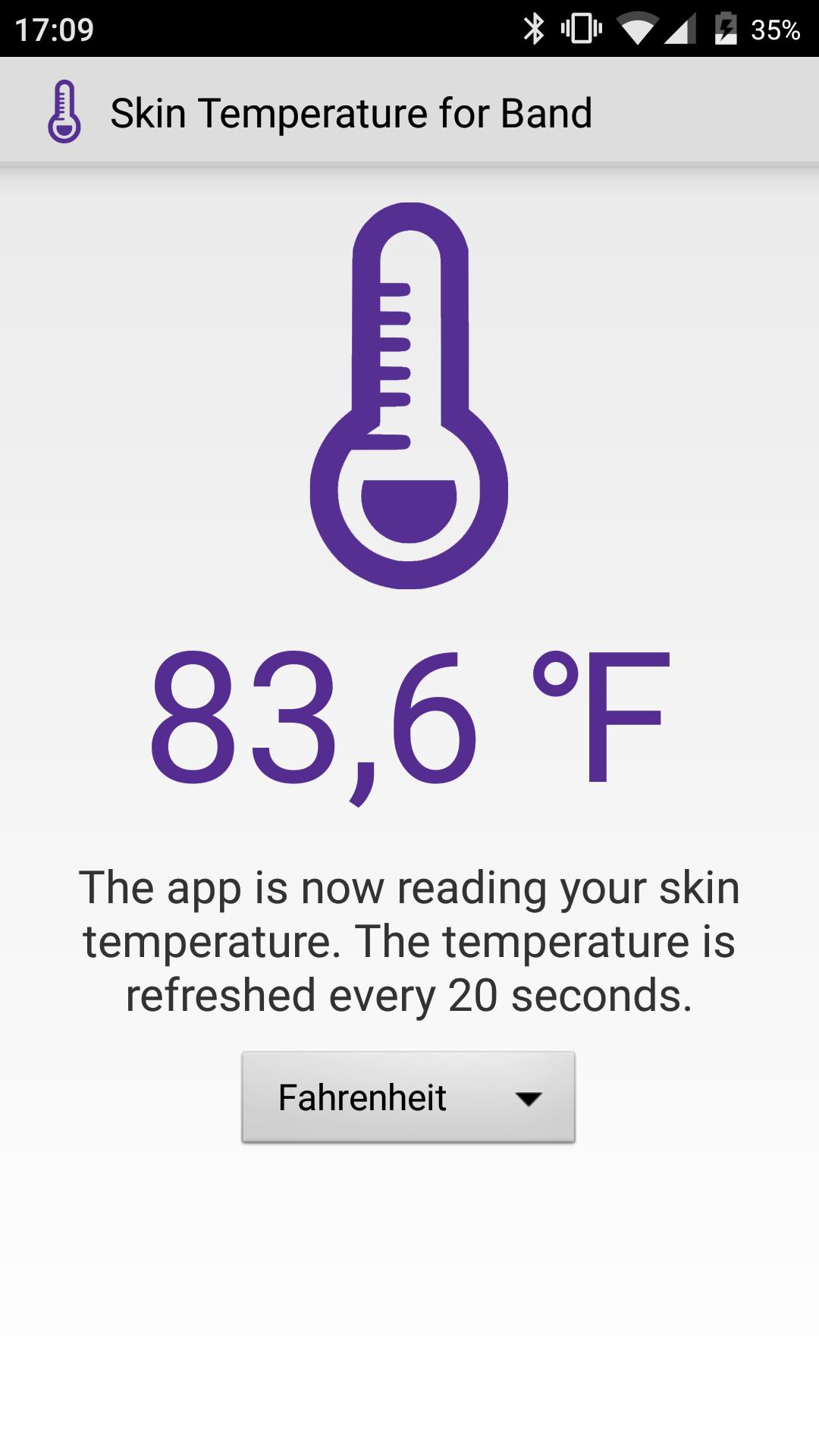 Skin Temp for Microsoft Band