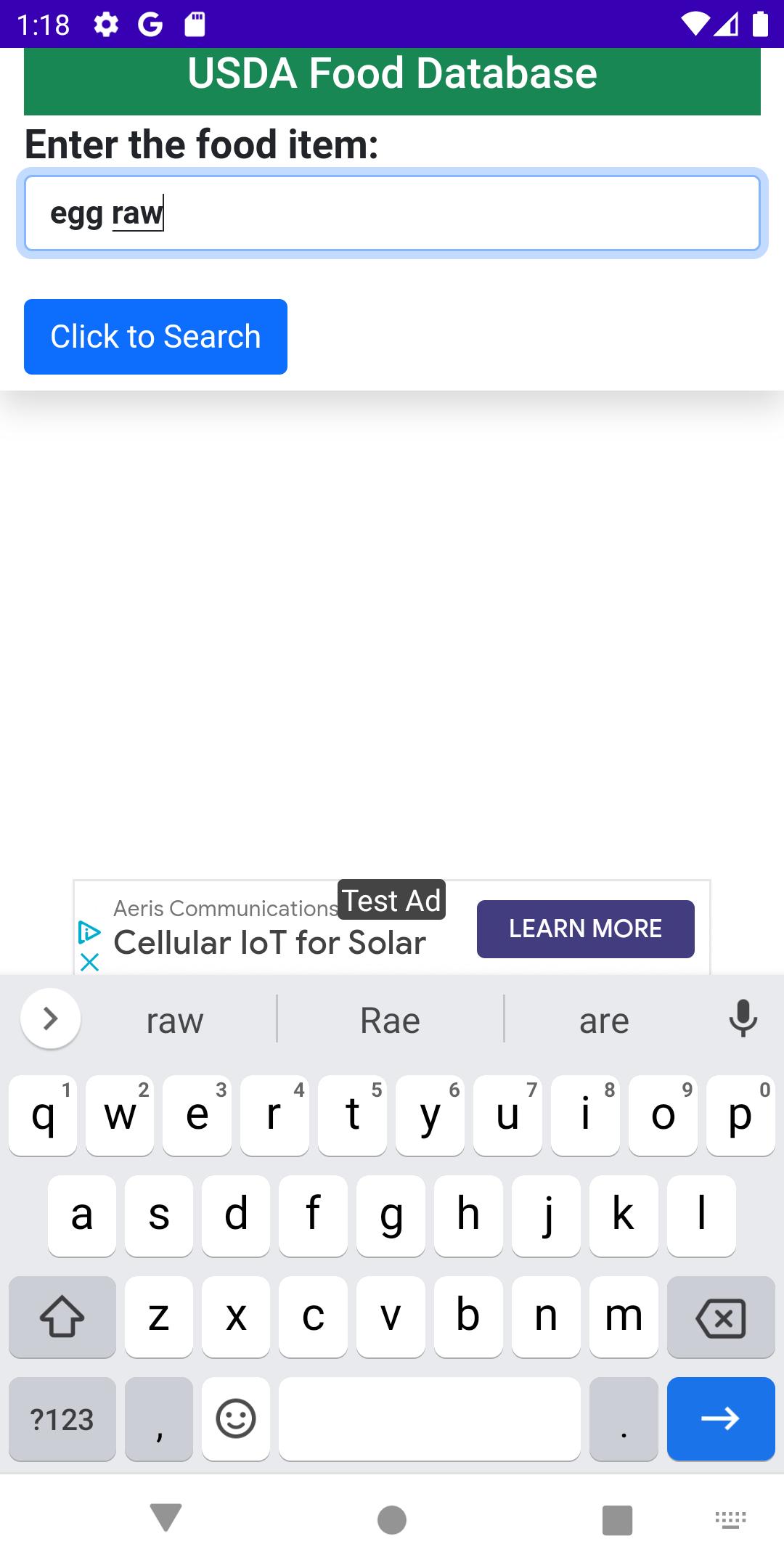 Food Nutrients Database